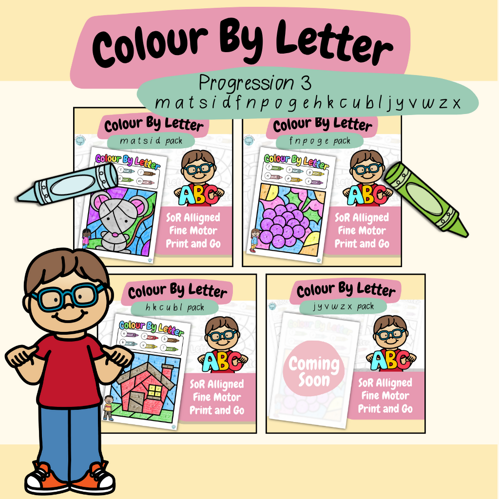 Colour by Letter - matsidfnpogehkcubljyvwzx | Letter Recognition | Print & Go