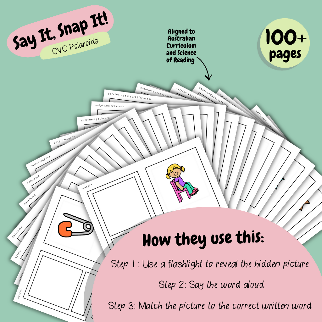Say It, Snap It | Hands-On Phonics Polaroids | Progression-Aligned Decoding