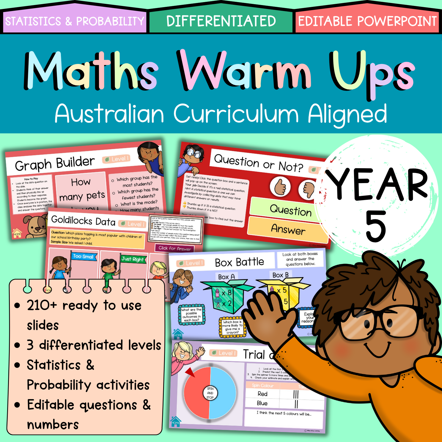 Year 5 Maths Warm Ups I Statistics & Probability I Australian Curriculum V9