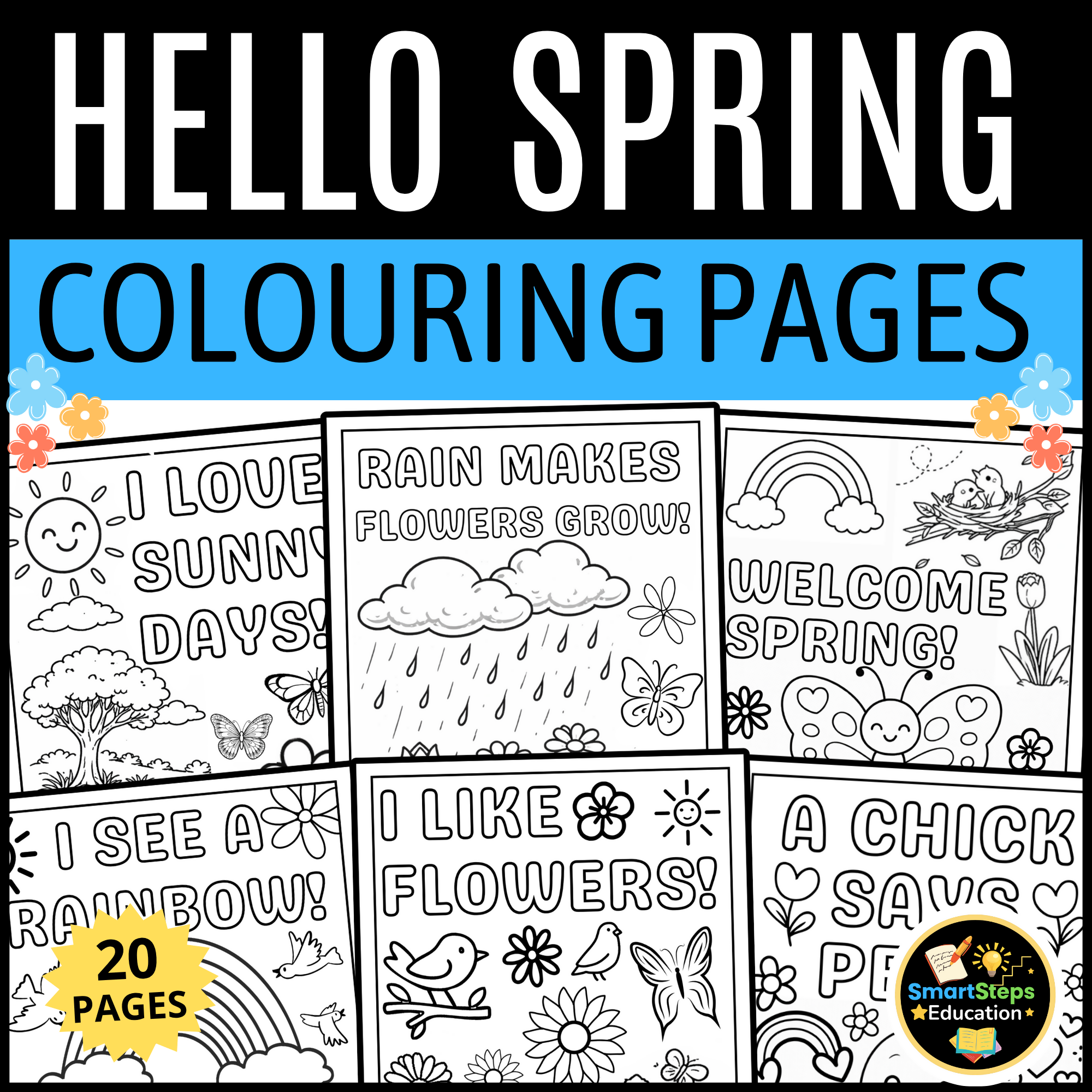 20 Spring Colouring Pages | Printable Coloring Sheets for Kids | Preschool, Kindergarten & Early Years Activities