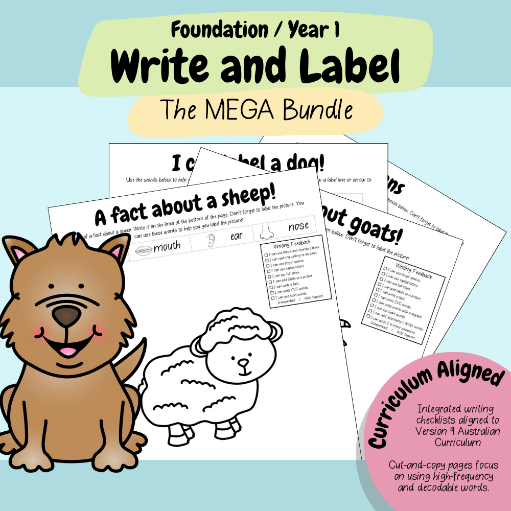 The MEGA Foundation & Year 1 Differentiated Label and Write Bundle
