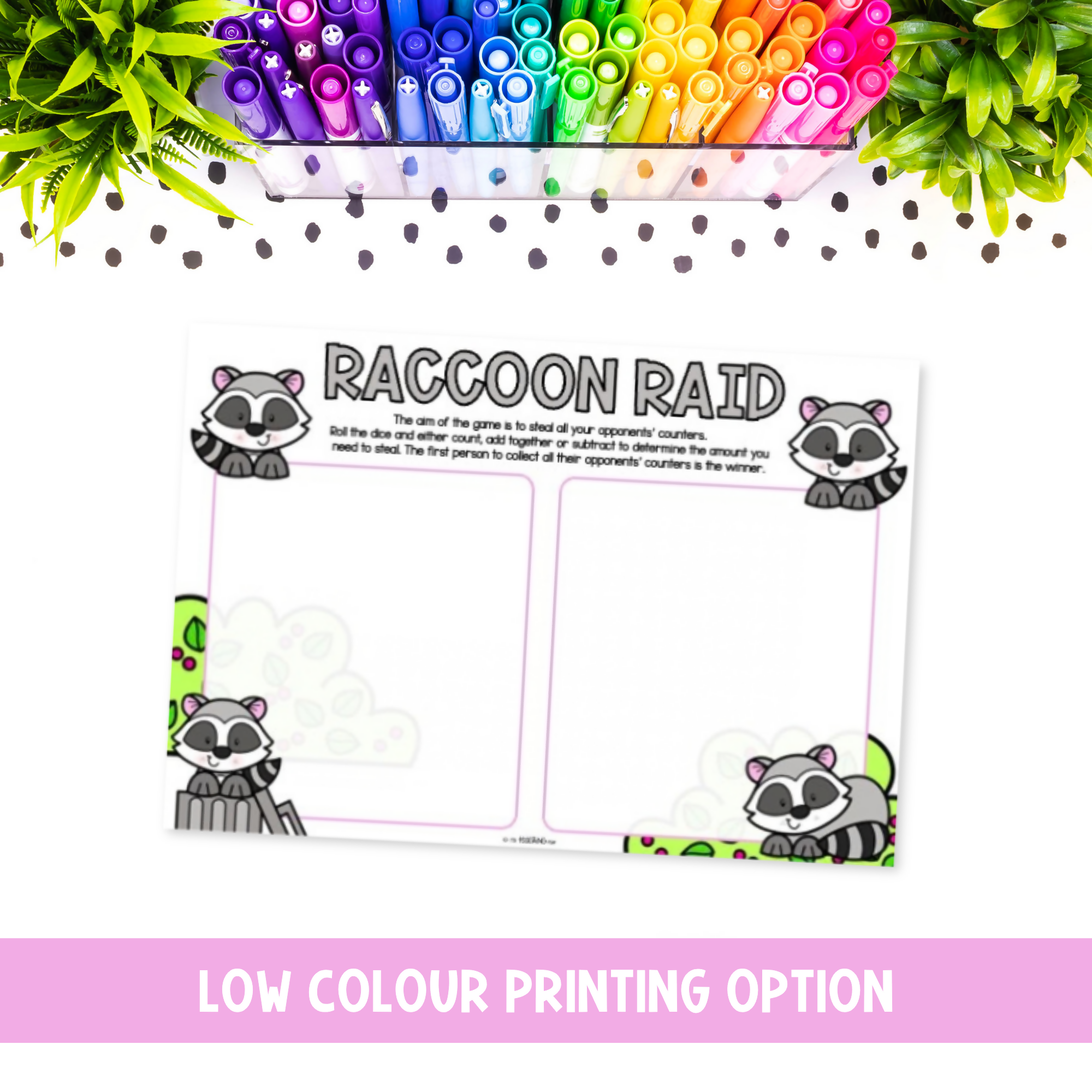 FREE Raccoon Raid | Counting, Subitising, Addition & Subtraction Practise