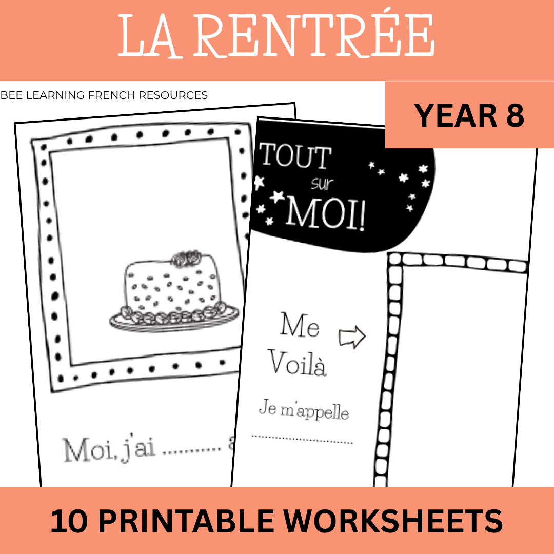 French Back to School Speaking Activities | La Rentrée | Year 7–8