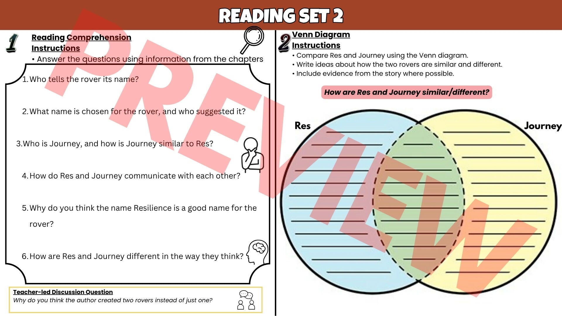 A Rover’s Story Novel Study Unit | Comprehension Questions, Vocabulary & Activities | Grades 3–6