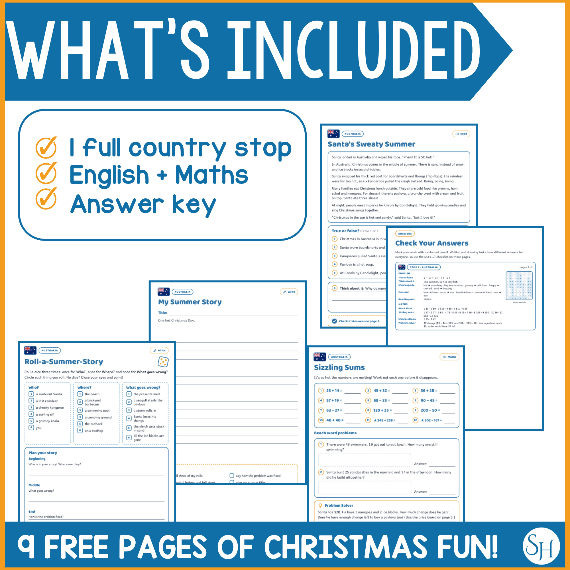 FREE Christmas Around the World Sample | Years 3–4 English and Maths