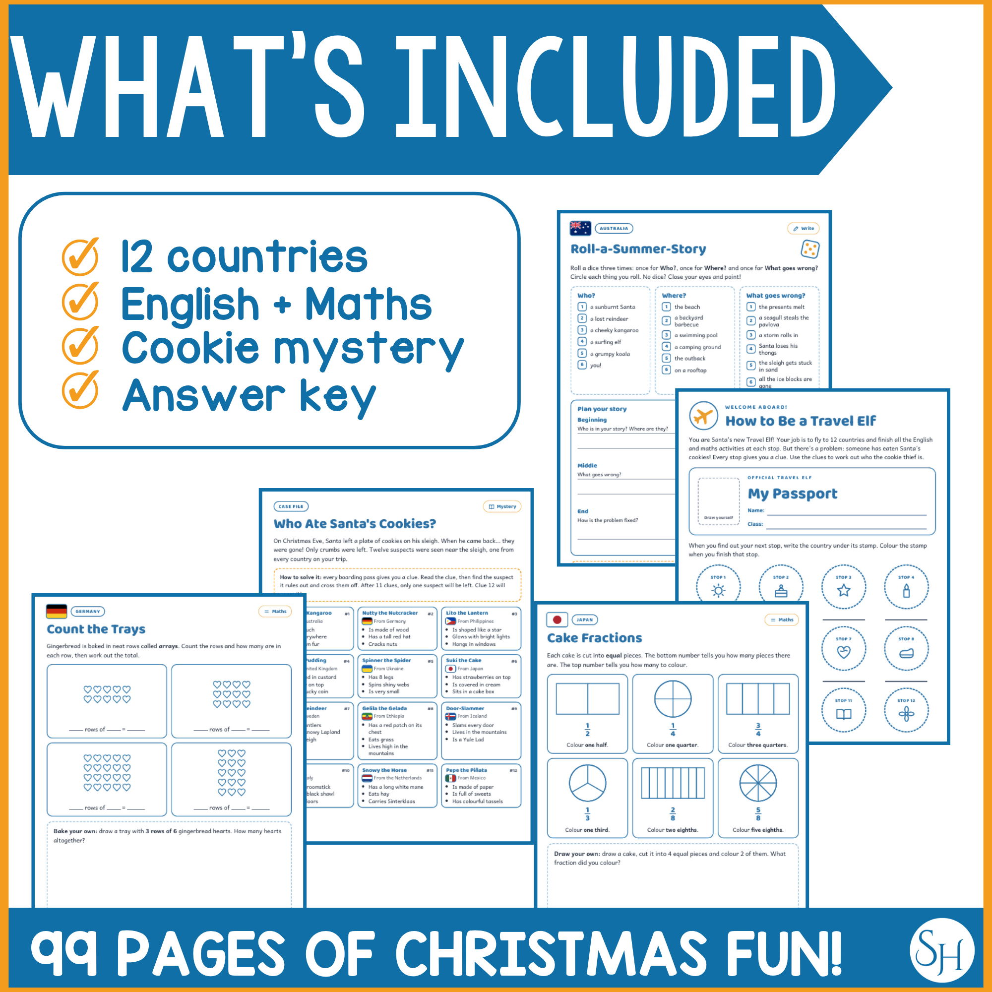 Christmas Around the World Activity Booklet | Years 3–4 English and Maths