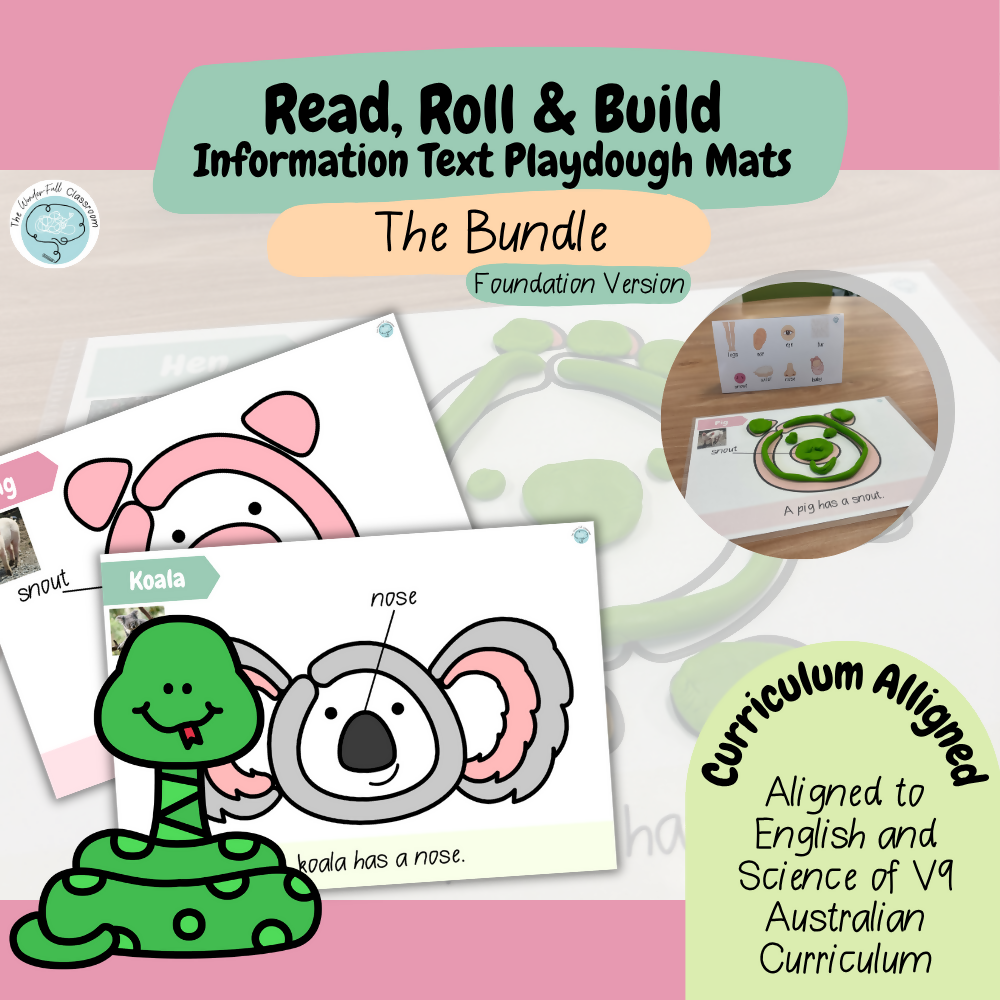 Information Playdough Mats BUNDLE | Kindergarten Foundation | Farm & Zoo Animals