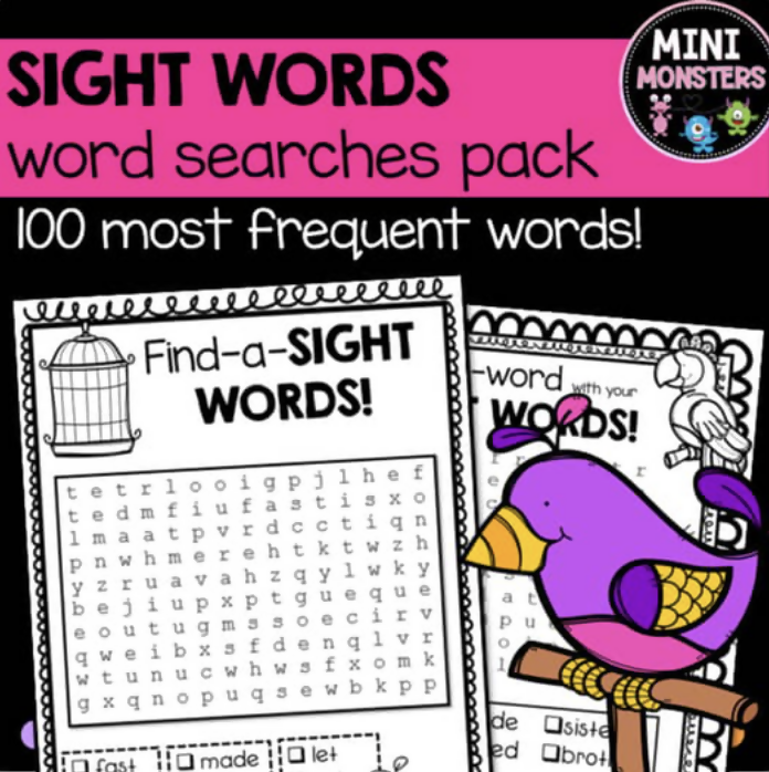 High Frequency Sight Words Printables | Prep, Foundation, Year One | Australian Curriculum Aligned