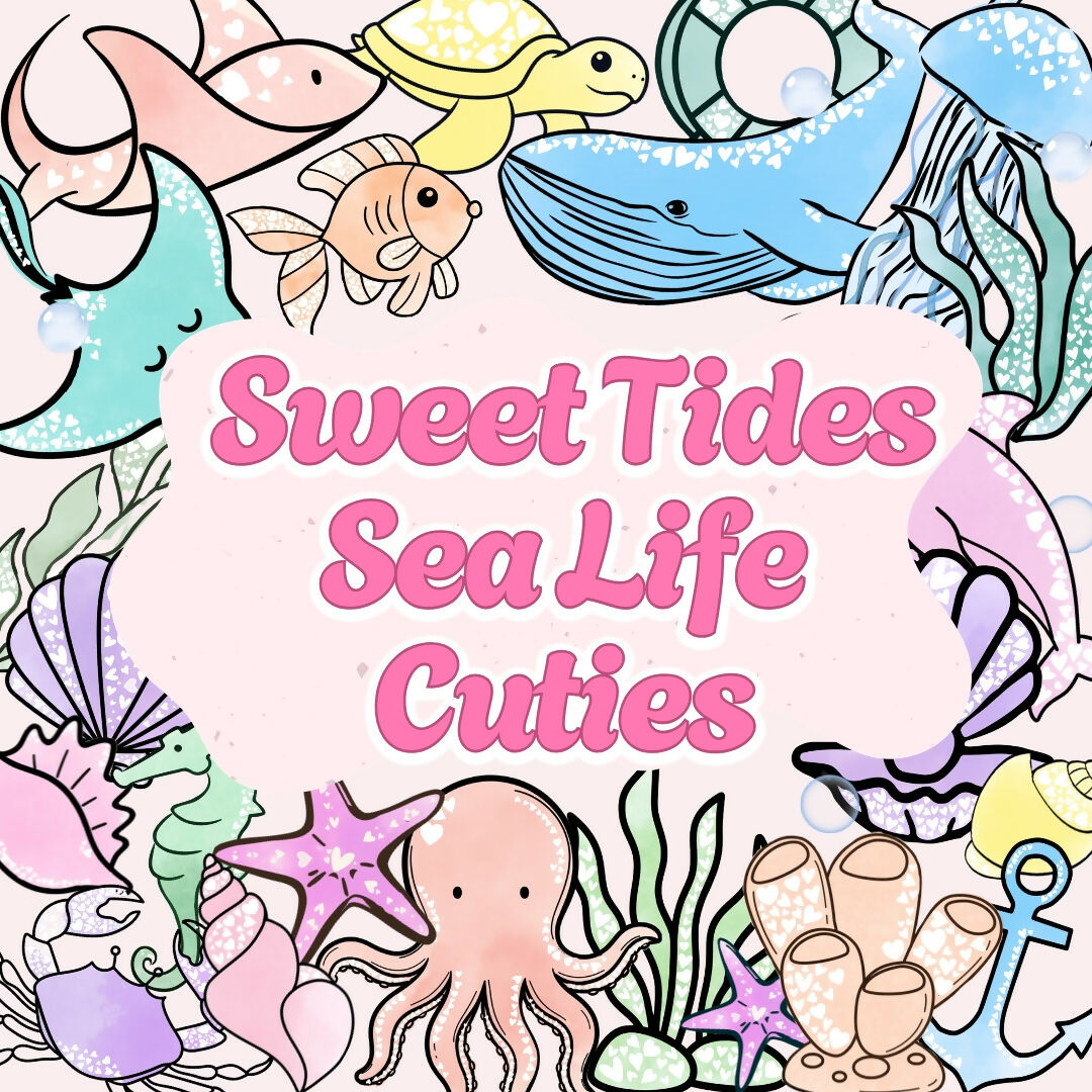 Animals Bulletin Board Cutouts | Sweet Tides Pastel Ocean Decor