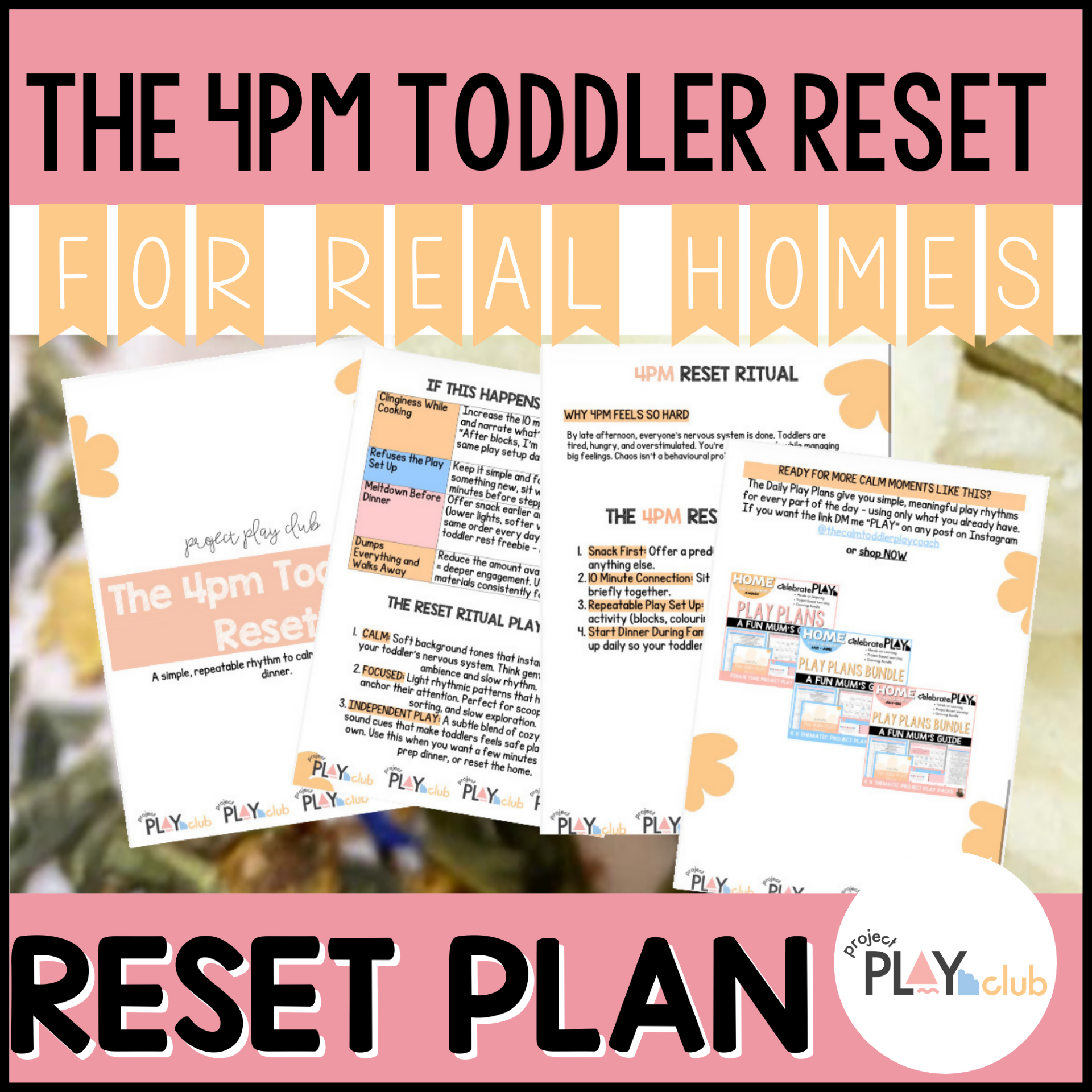 TODDLER DINNERTIME ROUTINE PRINTABLE | 4PM DINNERTIME RESET FOR CALM EVENINGS