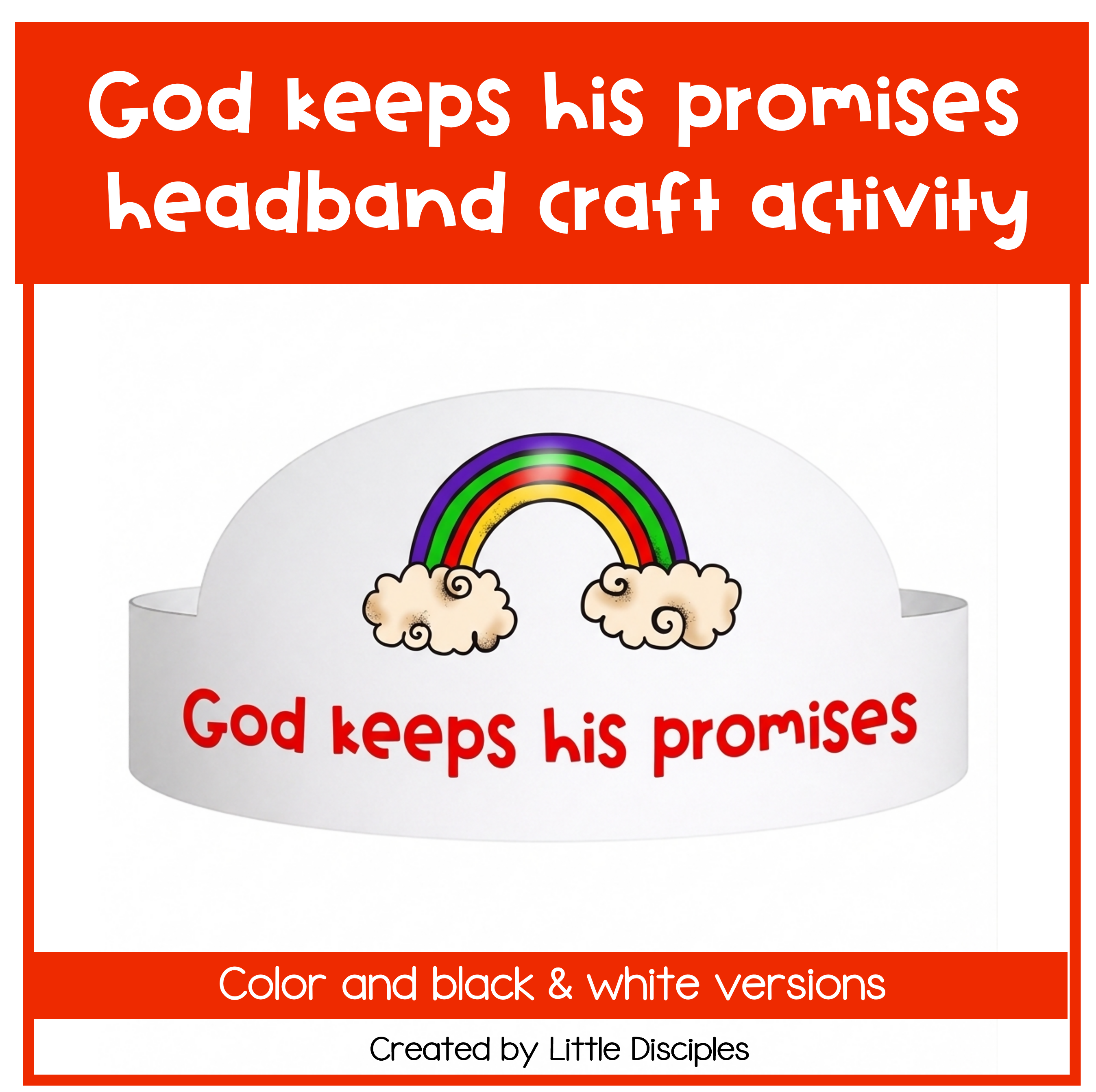 God keeps his promises craft | God promise rainbow | God's promises craft activity | Noah's ark rainbow craft activity |