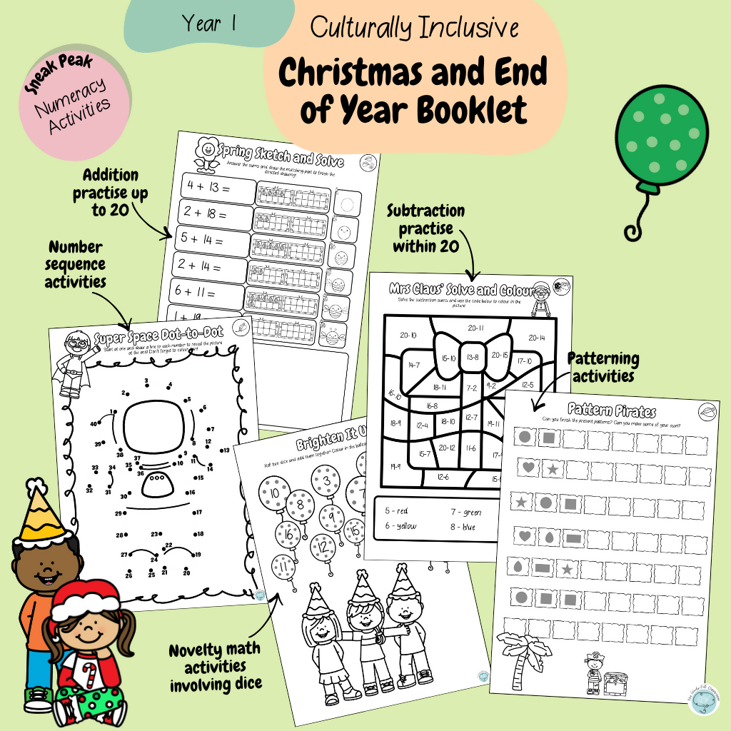Year 1 - Culturally Inclusive Christmas and End of Year Booklet