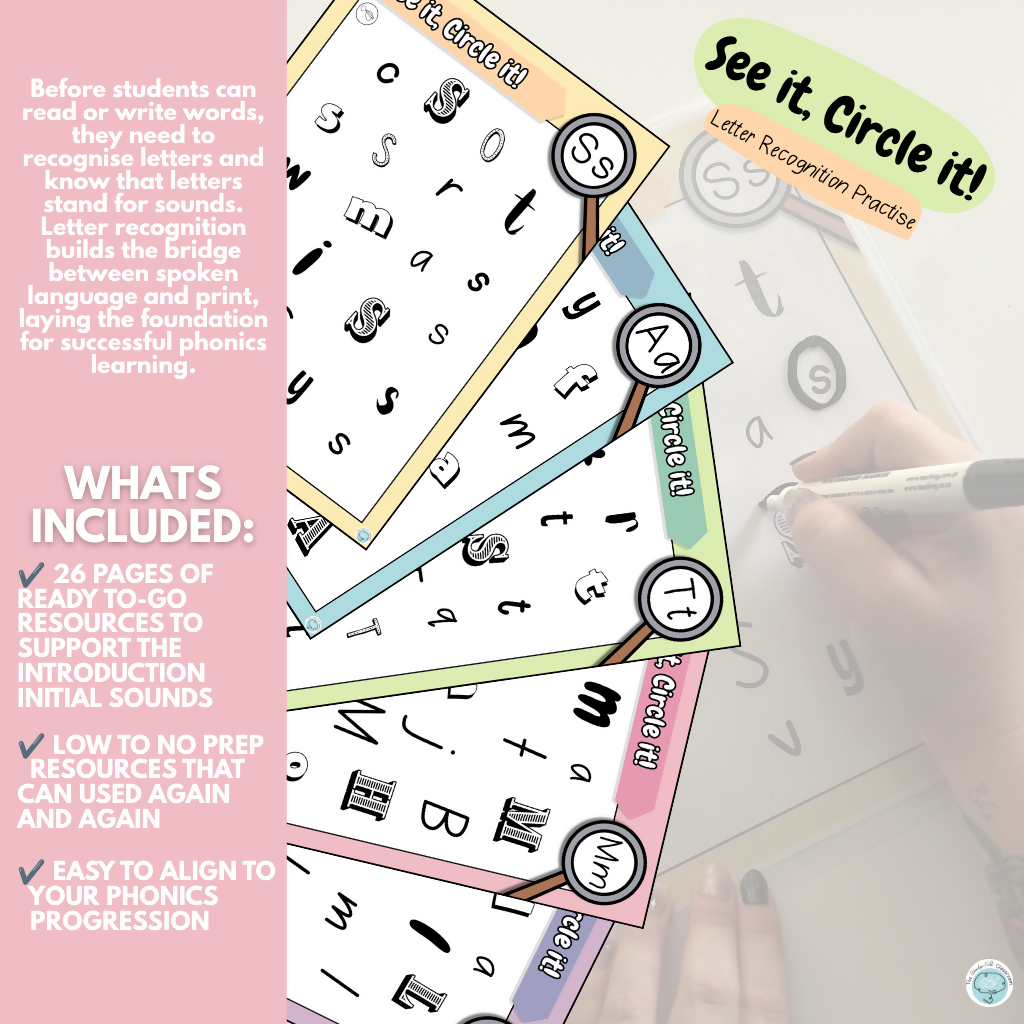 See It, Circle It | Foundation Letter Recognition Activity