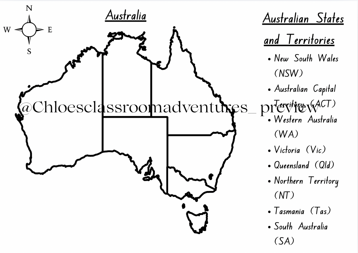 Australia: States, Territories & Capital Cities Map Pack | Australian Map | Australian Geography States, Territories & Capital | Worksheet | Assessment Task