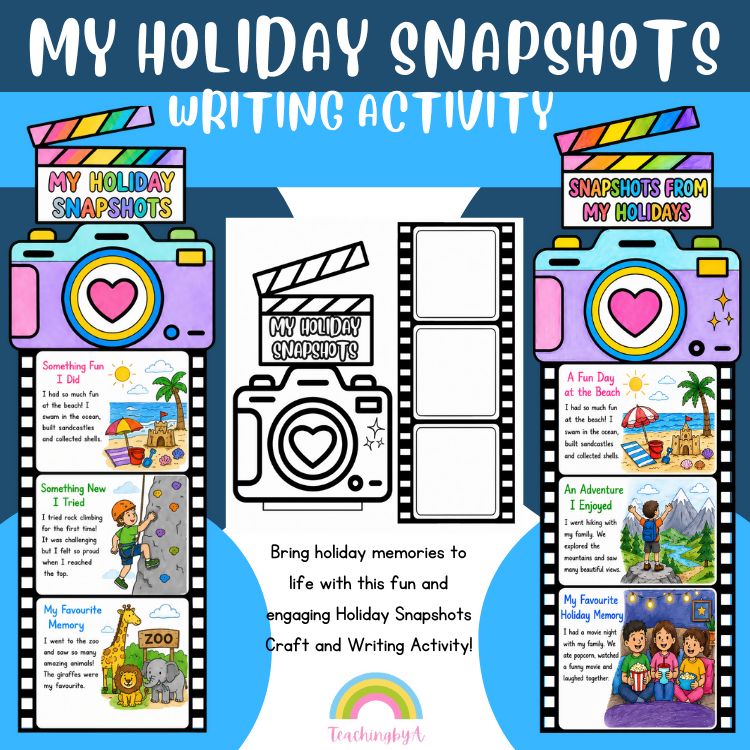 My Holiday Snapshots/Holiday Memories Craft/Writing Activity
