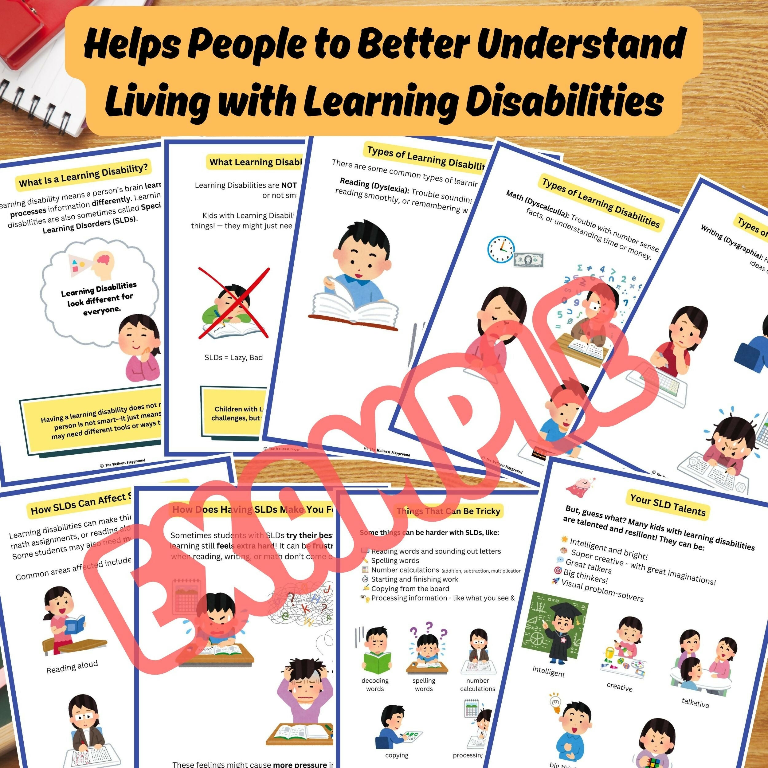 Social Story Guide About Learning Disabilities | Learning Disorders Workbook
