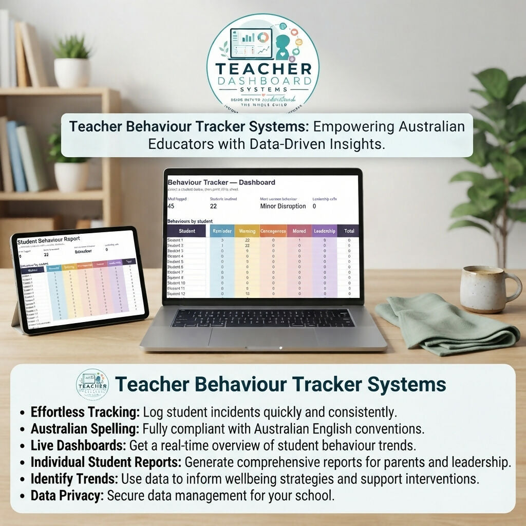 Australian Student Behaviour & Wellbeing Tracker | Behaviour Log, Dashboard & Printable Student Report