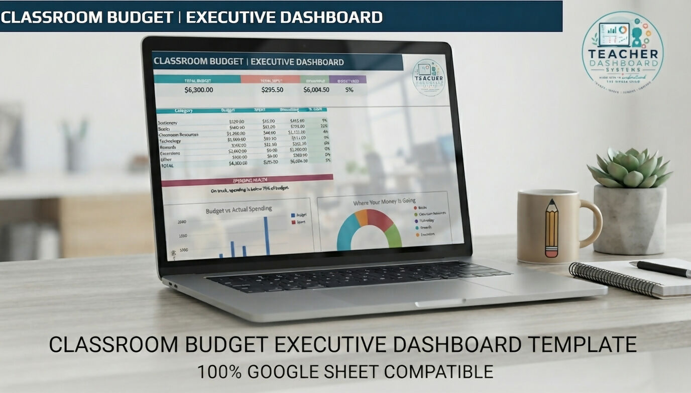 Classroom Budget Tracker and Dashboard- Google Sheets