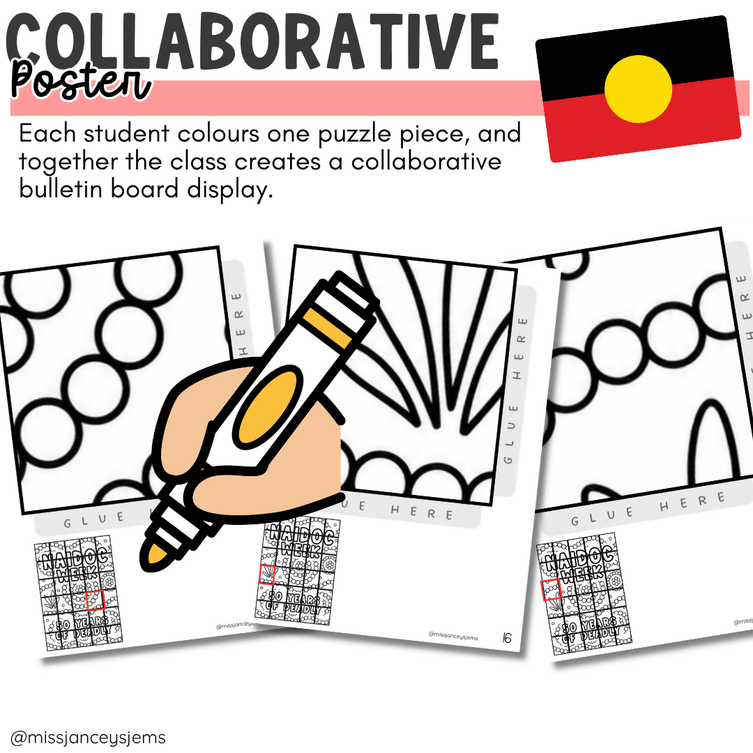 NAIDOC Week Collaborative Poster | Australian Aboriginal Culture Craft Activity