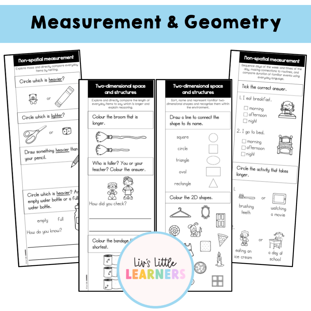 WA Pre-Primary Maths Assessment Booklet | Foundation | V9 WA Curriculum Aligned