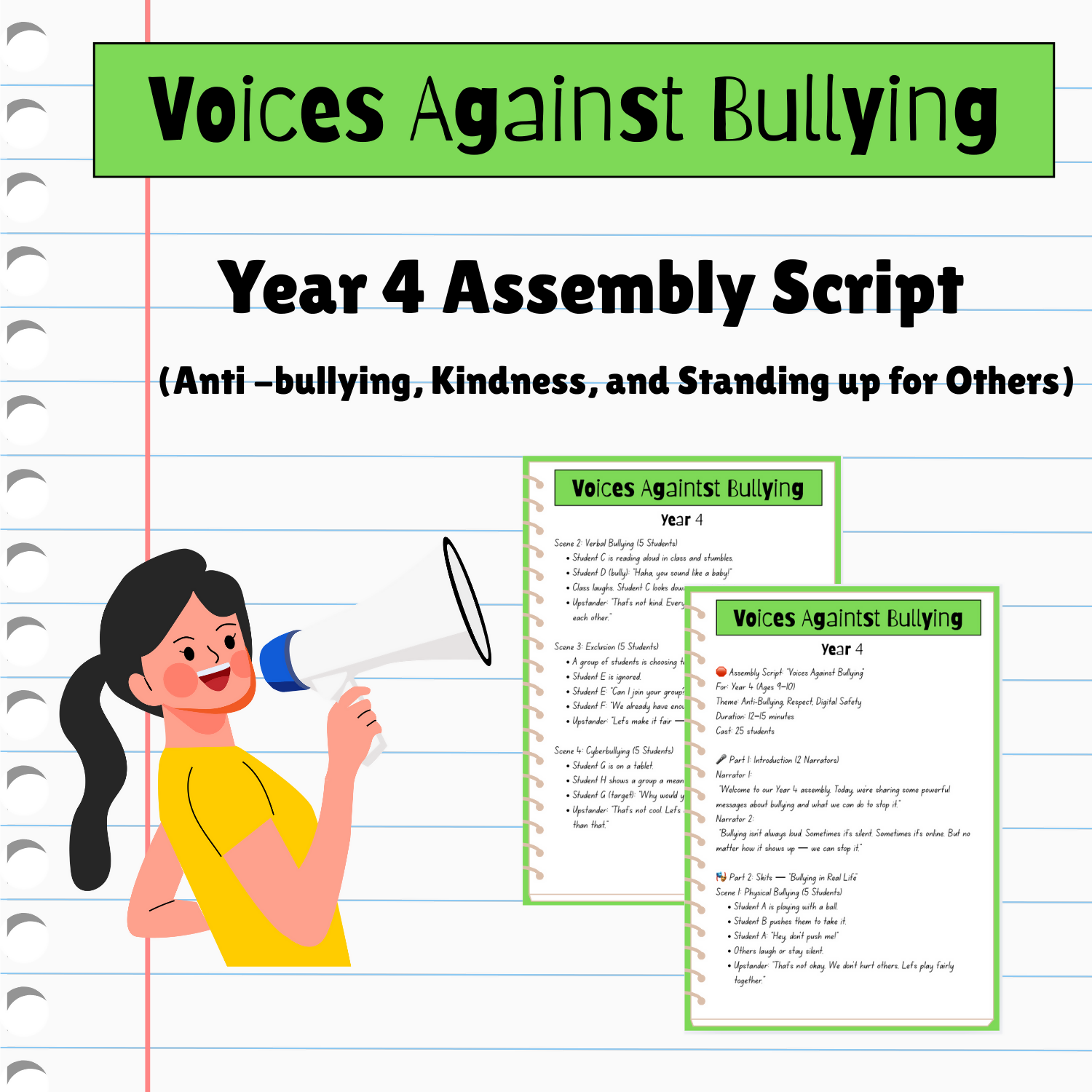 Voices Against Bullying | Year 4 Assembly Script | Anti-Bullying & Respect