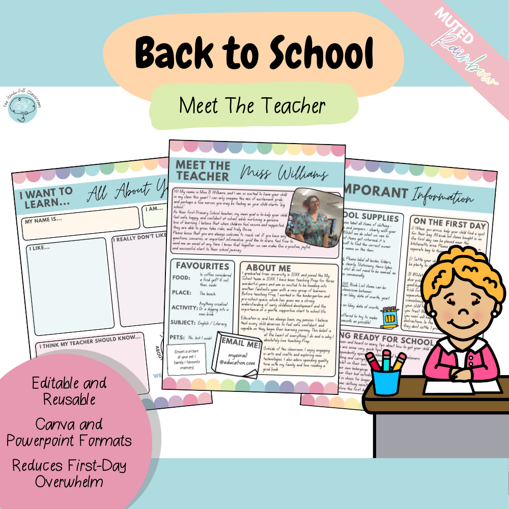 Multiple Colour Themes | Meet The Teacher - Editable Back to School Set