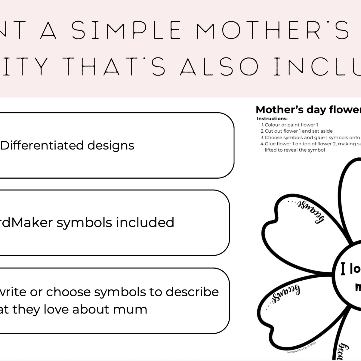 Mother’s Day Craft Activity | Mother's Day Flower Card | BoardMaker Sy ...