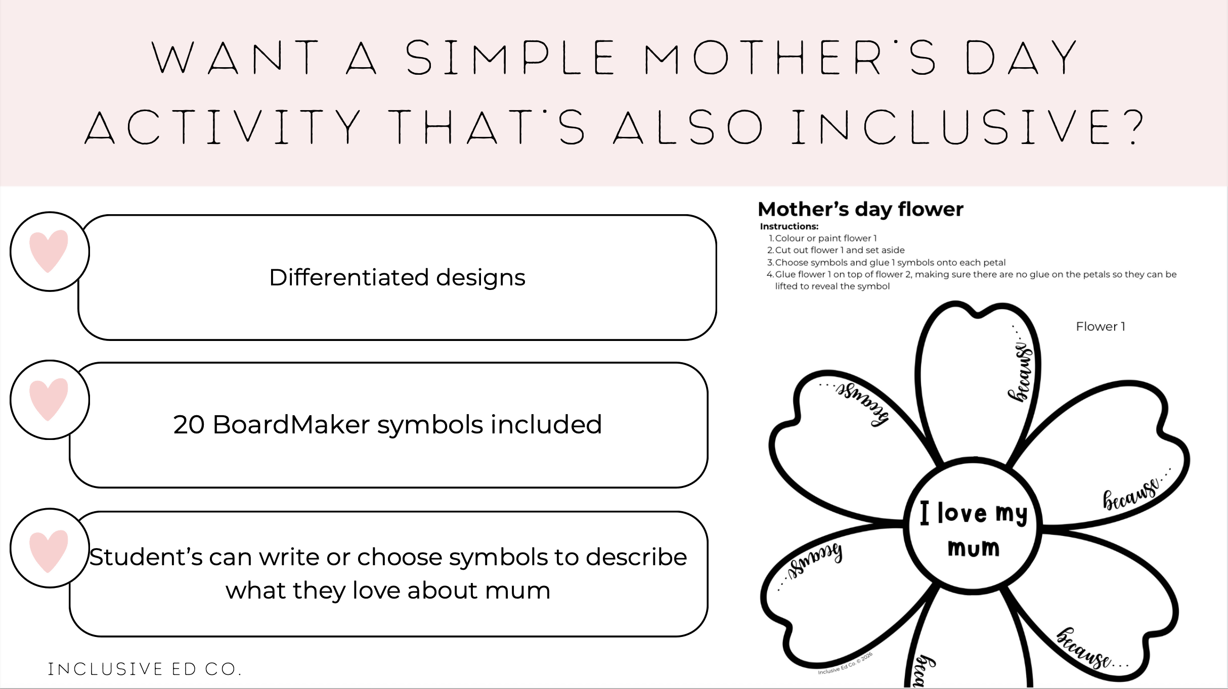 Mother’s Day Craft Activity | Mother's Day Flower Card | BoardMaker Symbols