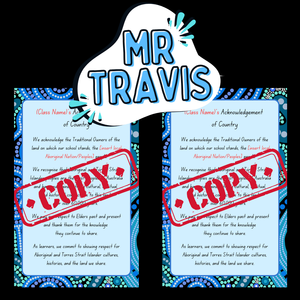 Years 3–4 Editable Acknowledgement of Country