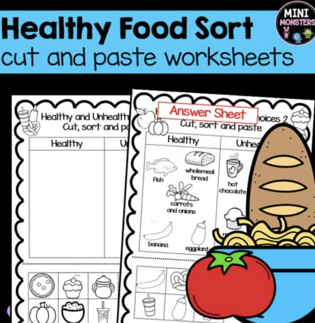 Health Sorting Worksheets | Foundation, Prep and Year 1