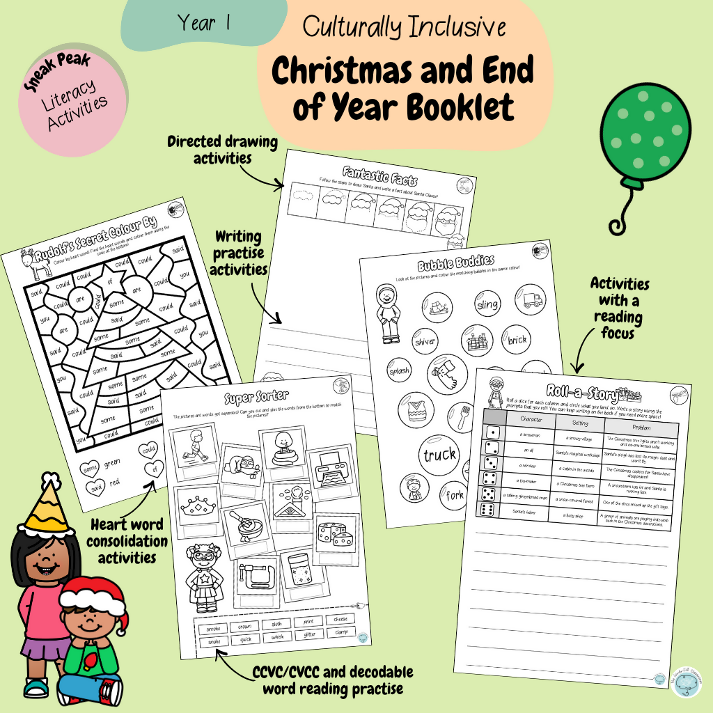 Year 1 - Culturally Inclusive Christmas and End of Year Booklet
