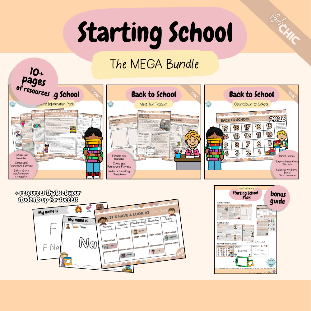 Multiple Colour Themes | The MEGA Starting School Bundle