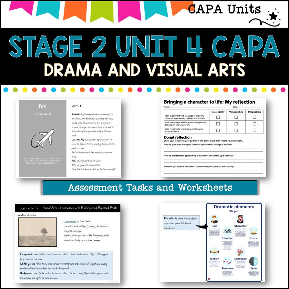 STAGE 2 UNIT 4 NSW DET aligned CAPA Complete Unit- visual arts and drama