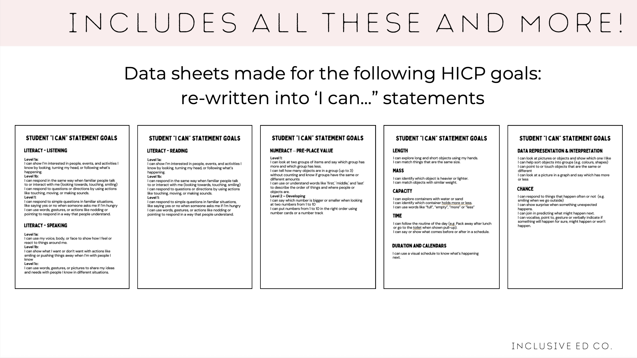 Editable HICP Data Tracking System | ICP Data Collection Sheets