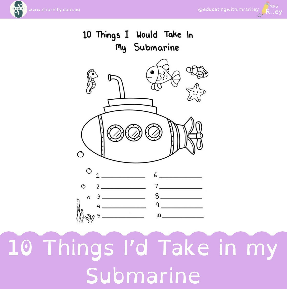 10 Things I Would Take in my Submarine