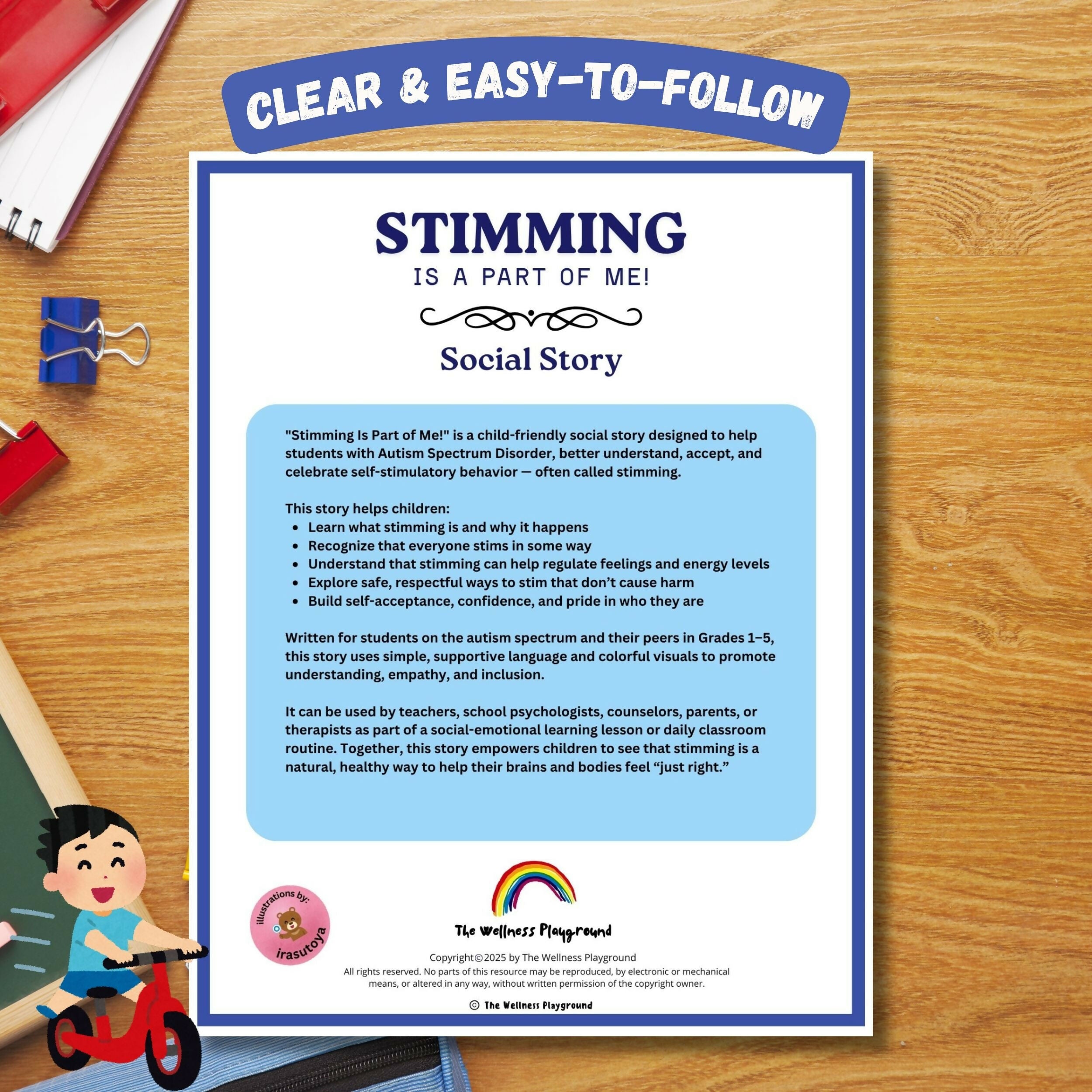 Stimming Social Story | ASD Resource| Self-Regulation Lesson
