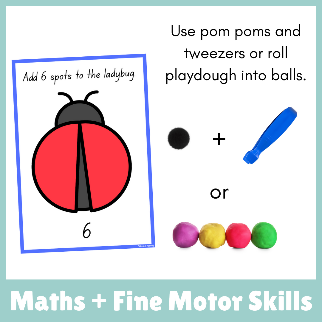 1 to 10 Counting Mats | Fine Motor Skills | Ladybug | Foundation | Kindergarten