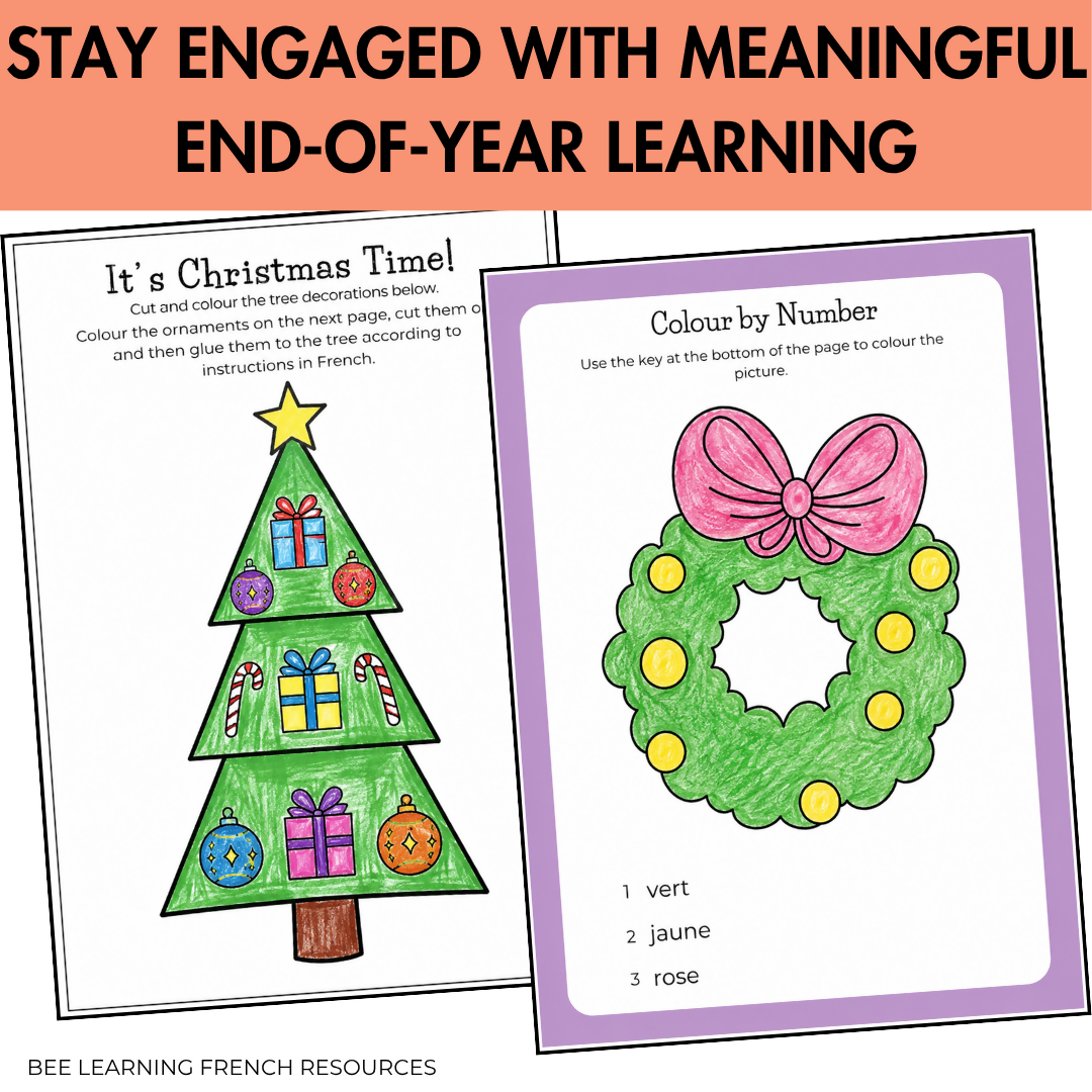 French Christmas Activities | Beginner French Christmas Unit | Noël en France