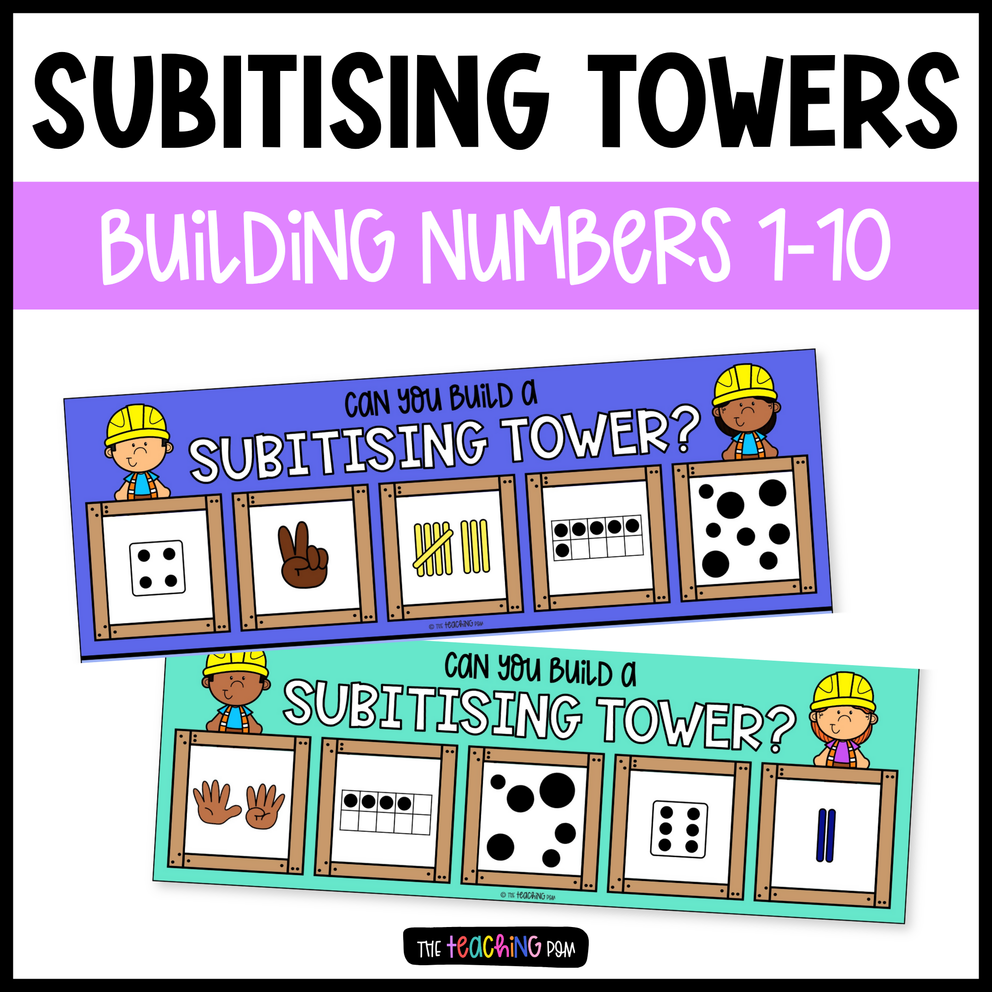 Subitising Tower Build Activity | Subitizing to 10 | Hands-On Math Centres