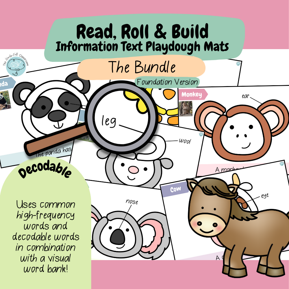 Information Playdough Mats BUNDLE | Kindergarten Foundation | Farm & Zoo Animals