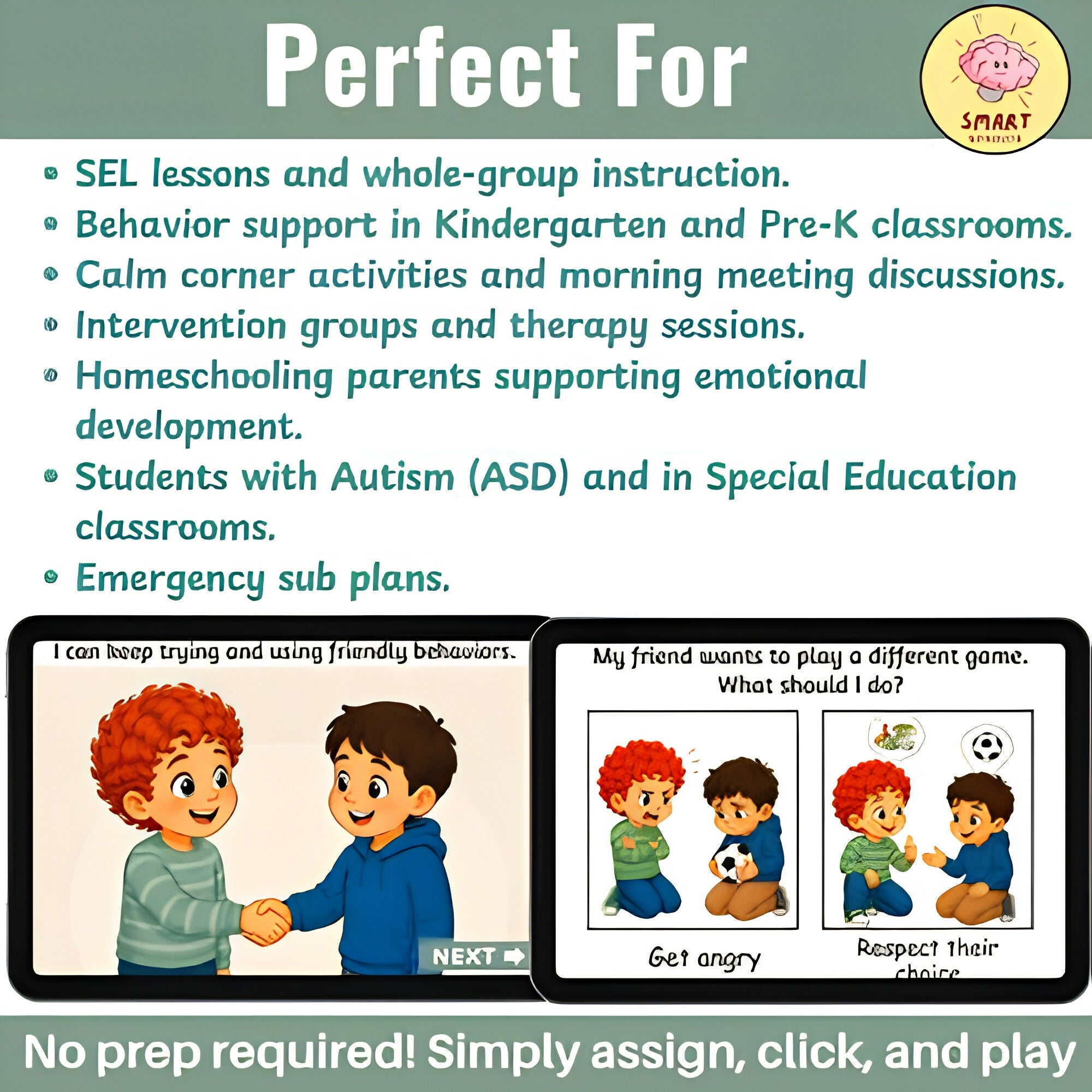 Liam Learns How to Make Friends | Boom card Social Story for PreK & Autism