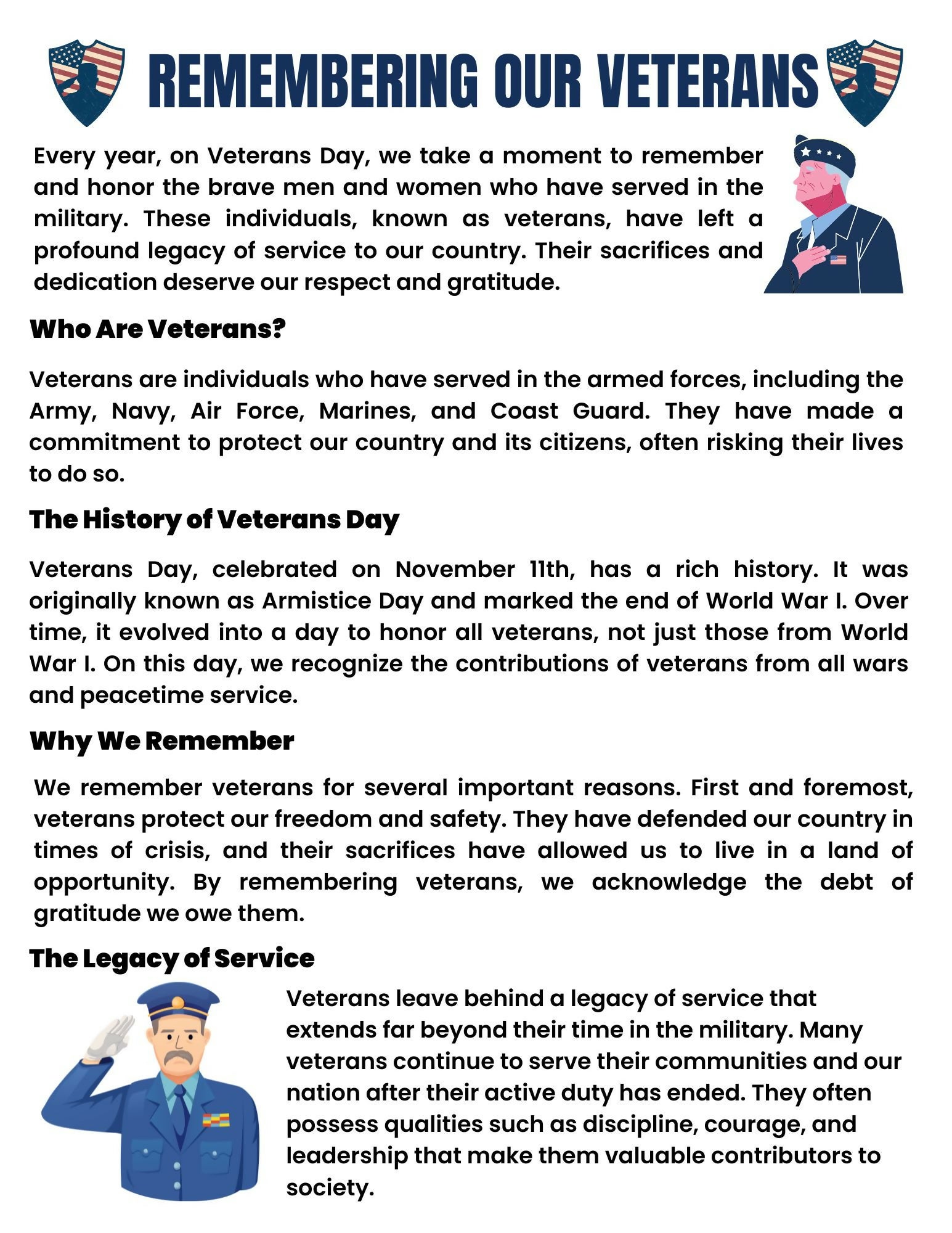 Veterans Day Reading Comprehension & Activities | Trivia, Crossword, Word Search, Timeline & More | Middle & High School