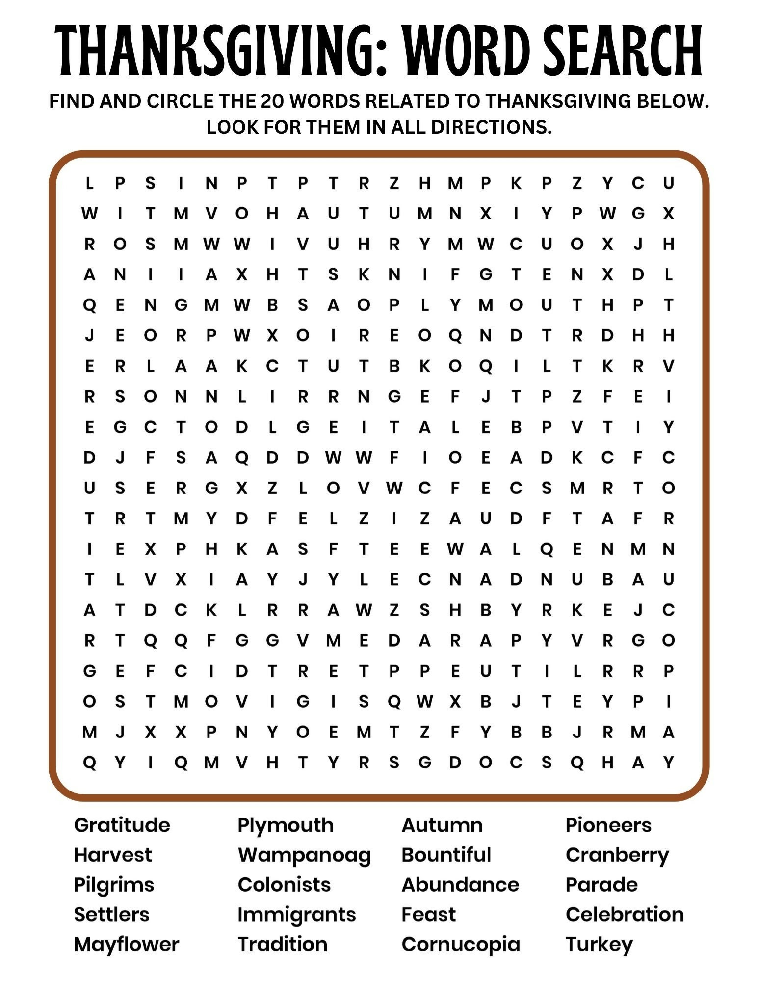 Thanksgiving History Reading Comprehension & Activities | Crossword, Word Search, Puzzles & More | Middle & High School