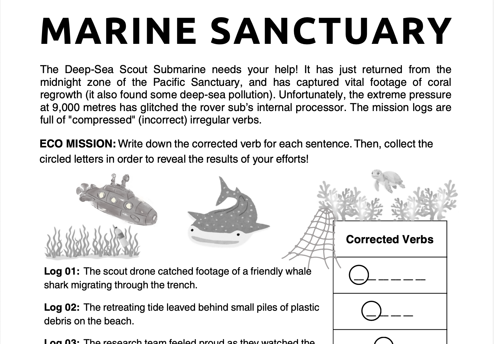Eco Warrior Grammar Puzzle Pack | English Review Activities & Games | Year 5–6