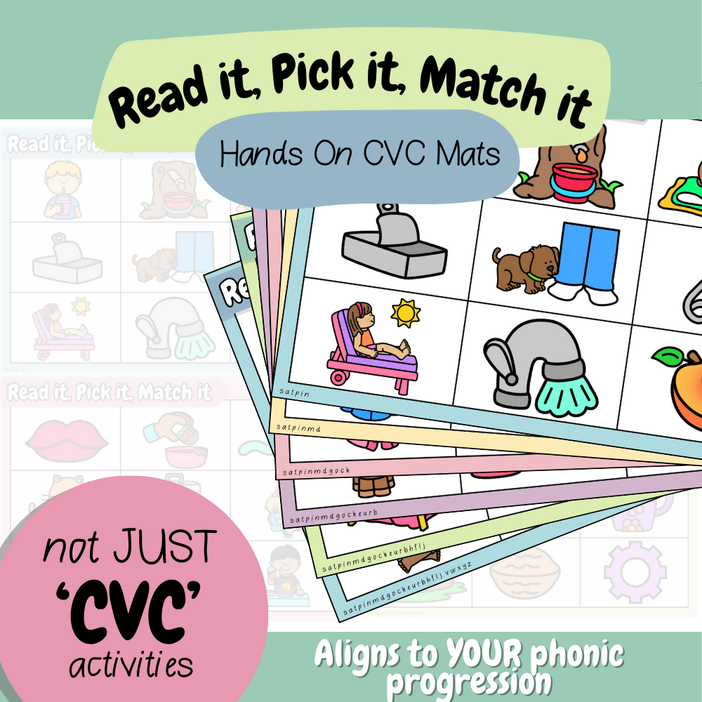 Read It, Pick It, Match It | Hands-On, CVC, Progression-Aligned Mats