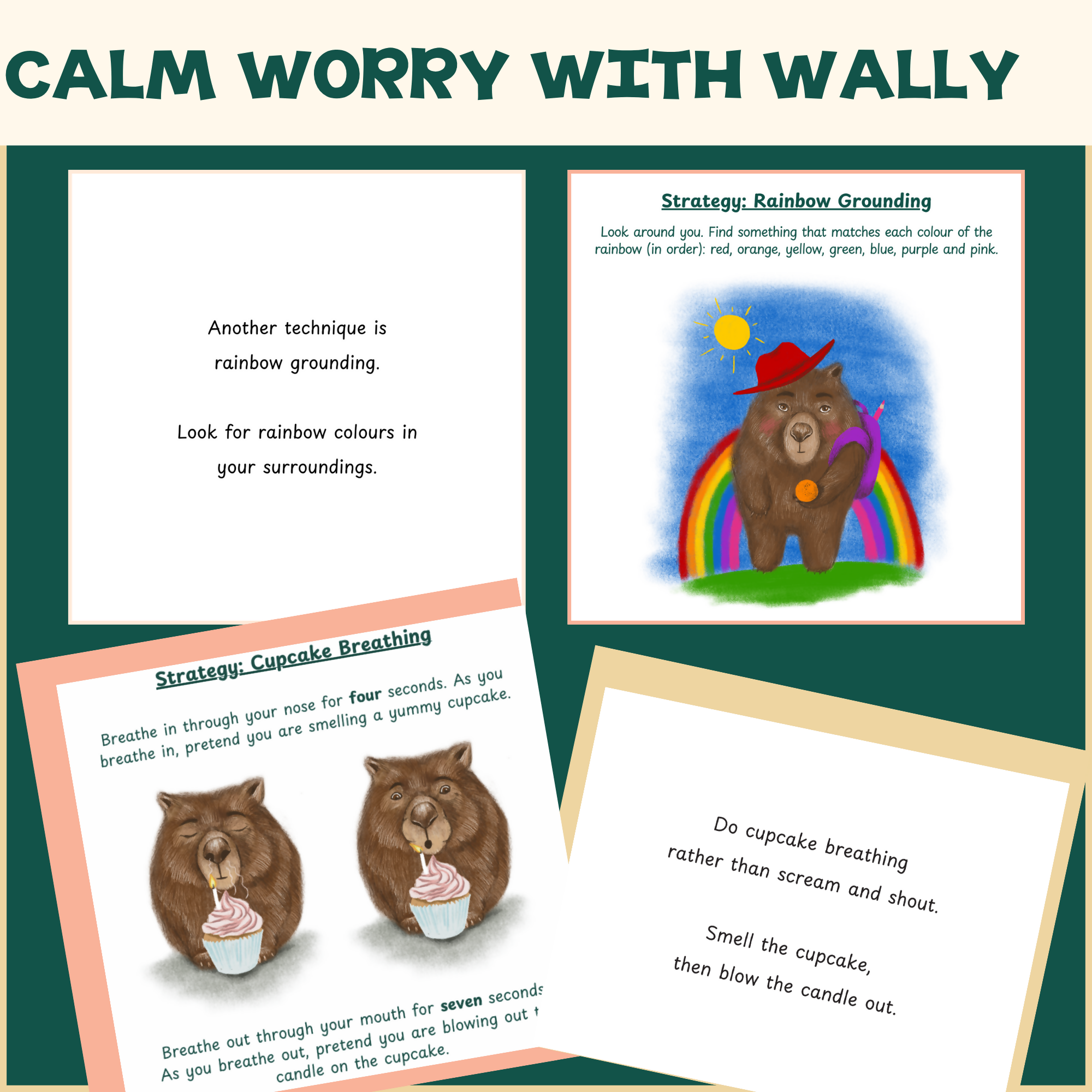 Wally Wombat Calm Corner Pack: Two Picture eBooks and 22 Calm Down Posters