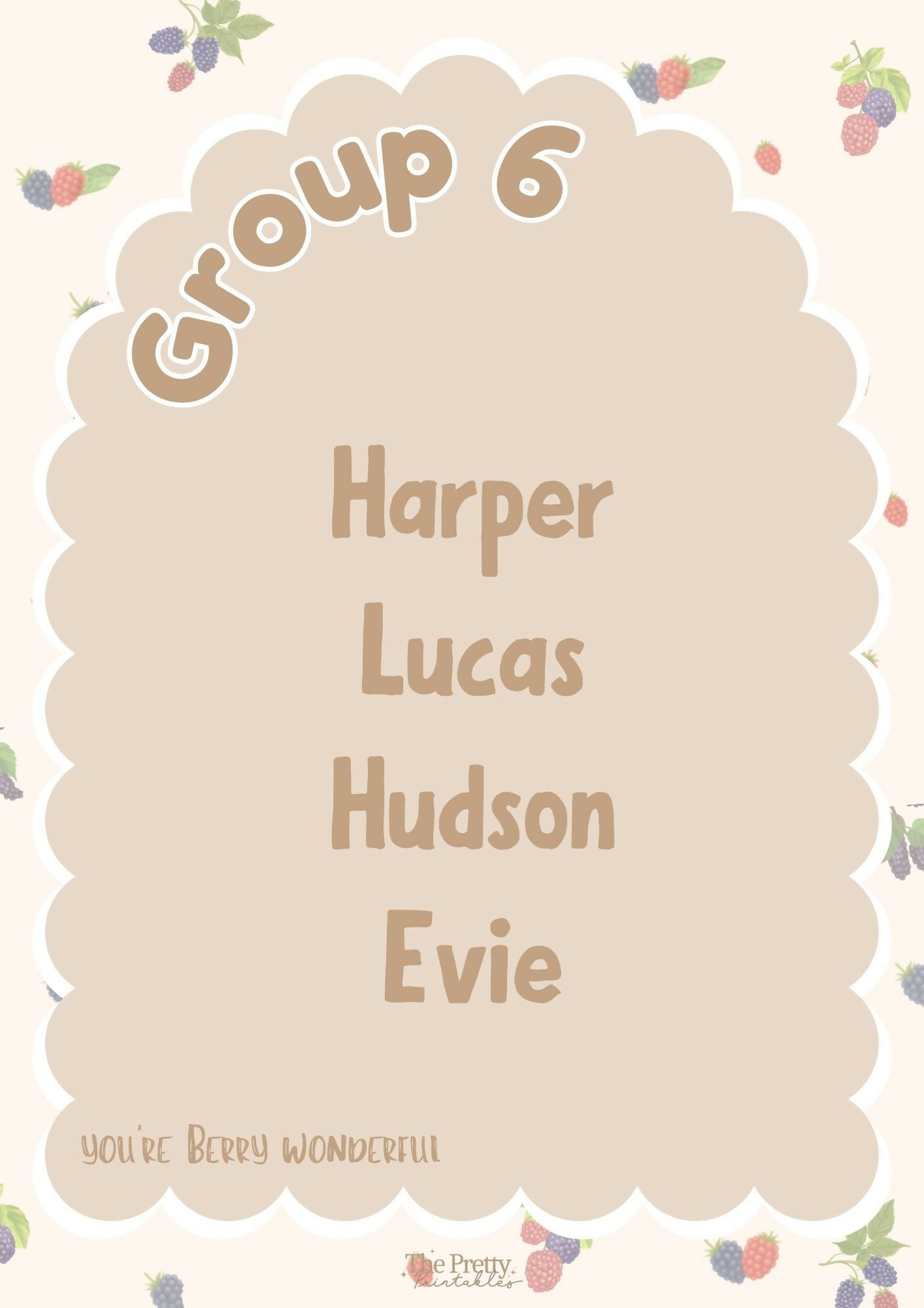 Classroom Group Posters - Berry Sunday Decor