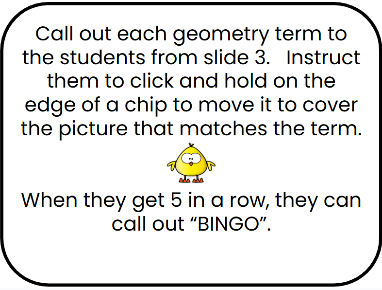 Easter-Themed Geometry Bingo - Digital and Printable