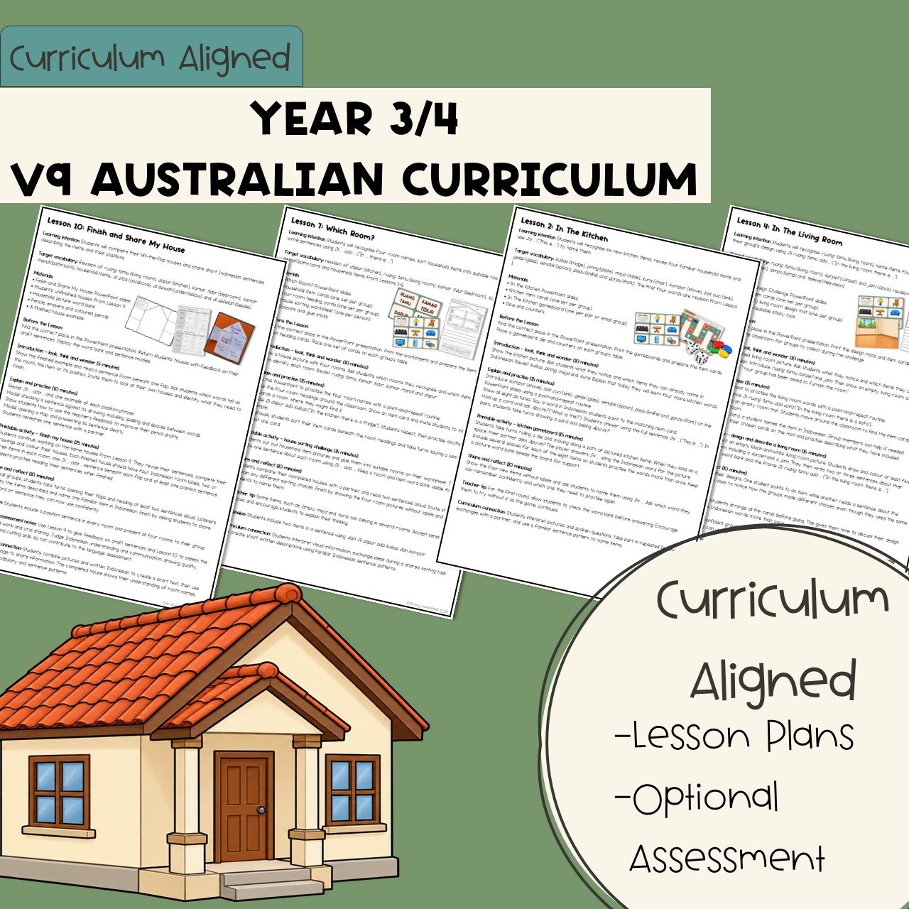 Indonesian House Unit | Years 3–4 | Australian Curriculum, PPT & Printables