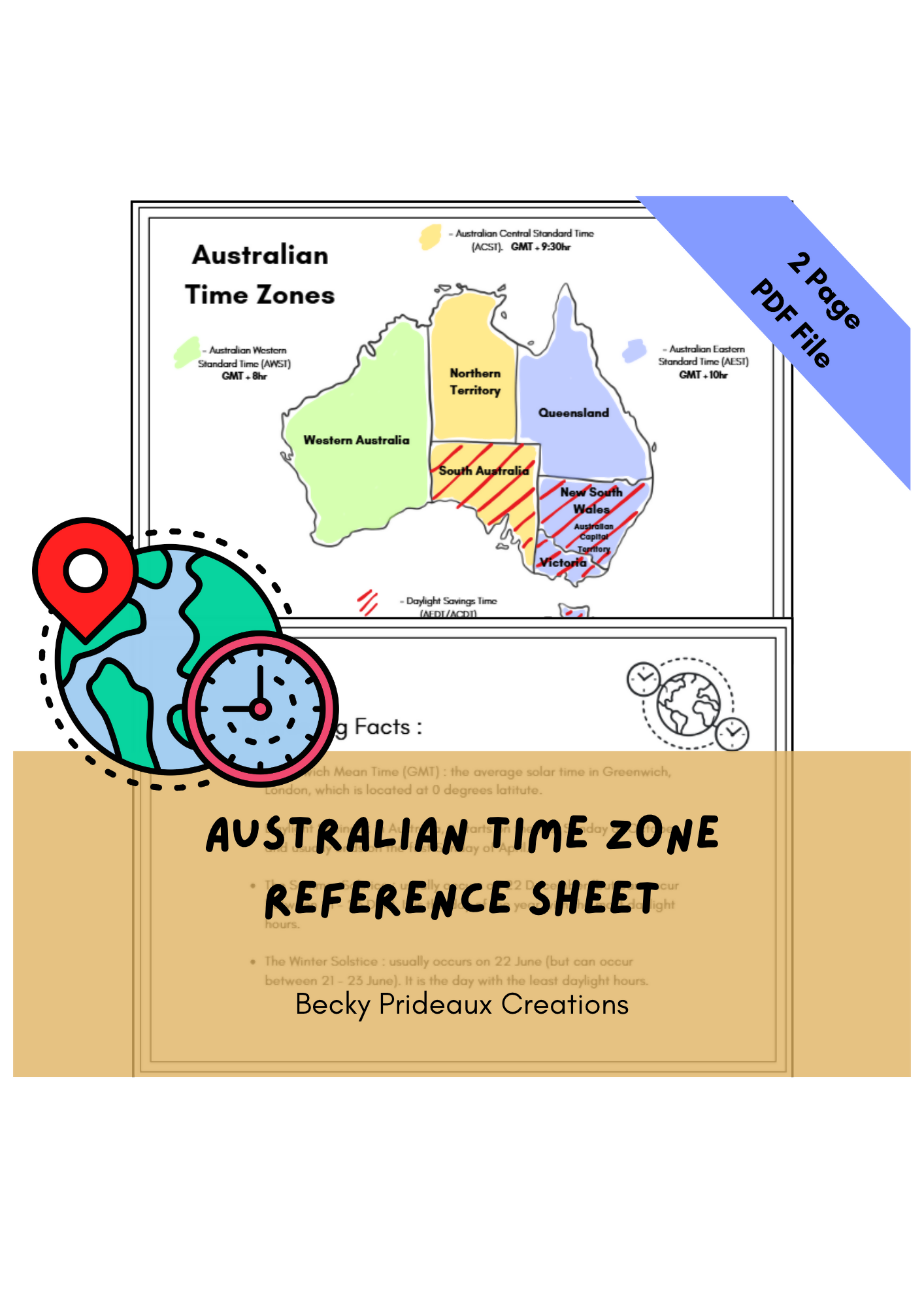 Australian Time Zone Reference Sheet